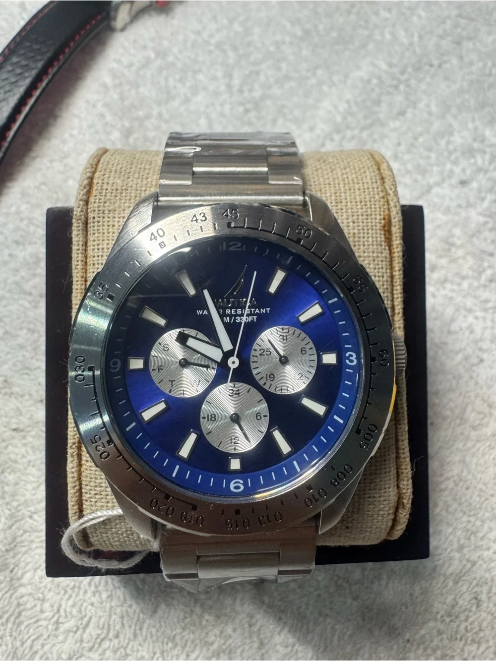 Nautica Blue Dial Stainless Steel Chronograph Watch